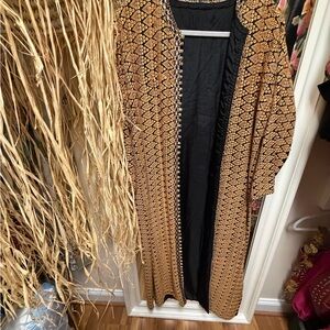 African Ceremonial Black and Gold Women's Coat
